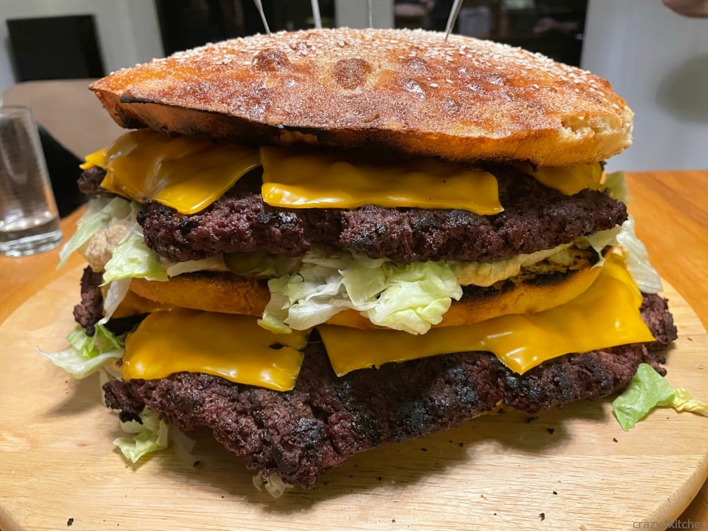 Riesenburger à la Big Mac - ganz einfach Zuhause nachbauen!